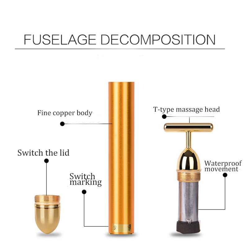 24K Gold Vibrating Face Roller