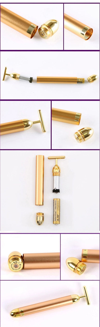 24K Gold Vibrating Face Roller