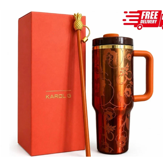 The Stanley 1913 x KAROL G 40 oz Quencher H2.O FlowState Tumbler
