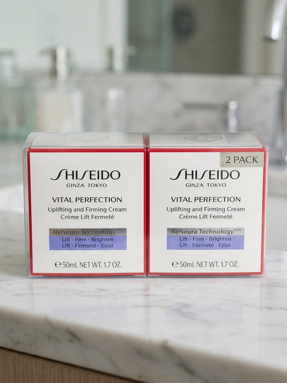 (2 Pack) Shiseido Vital Perfection Uplifting & Firming Cream Enriched -Size 50mL / 1.7 Oz