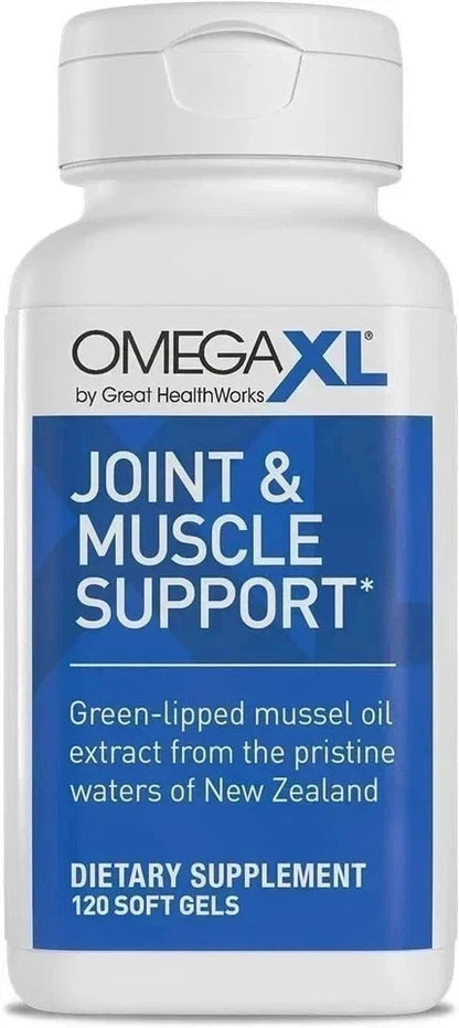 Omega XL 120 Softgels Joint & Muscle Support Omega-3 Green Lipped Mussel Supplement Fit And Glow