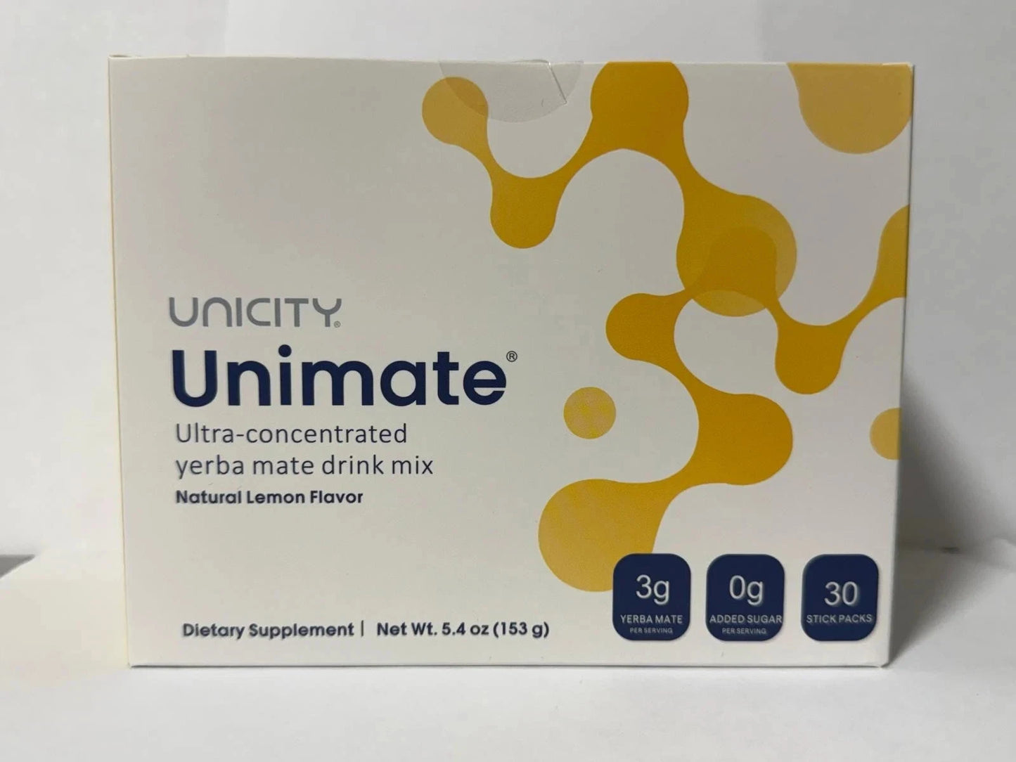 Unicity Unimate Lemon Flavor Supplement – Pack of 30 – New – Free Shipping