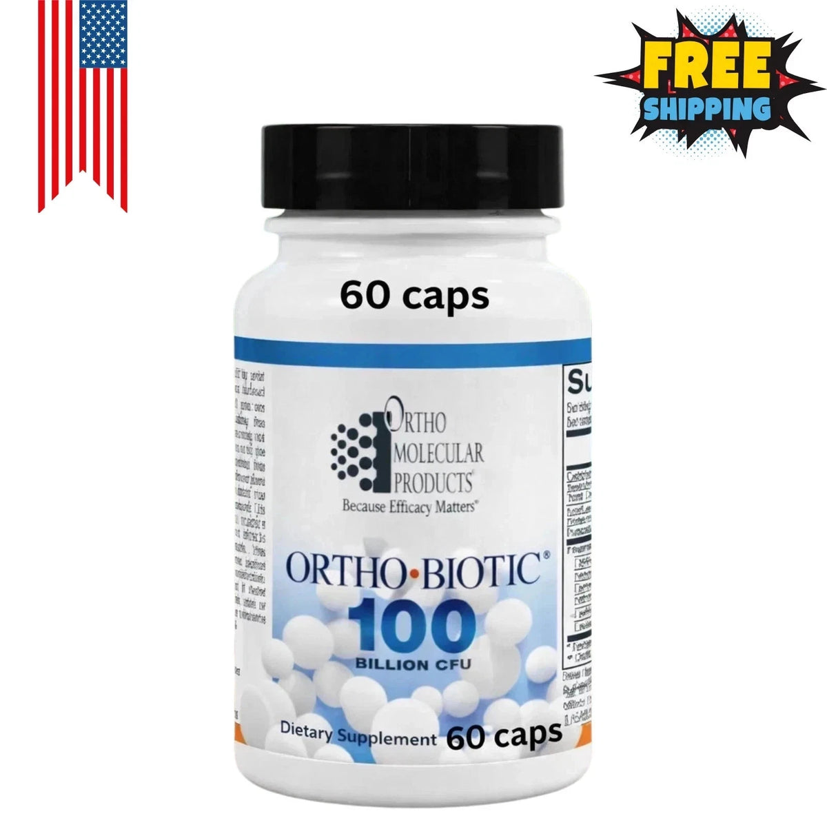 ORTHO BIOTIC 60 CAPSULES Digestive & Gut Health Support Fit And Glow