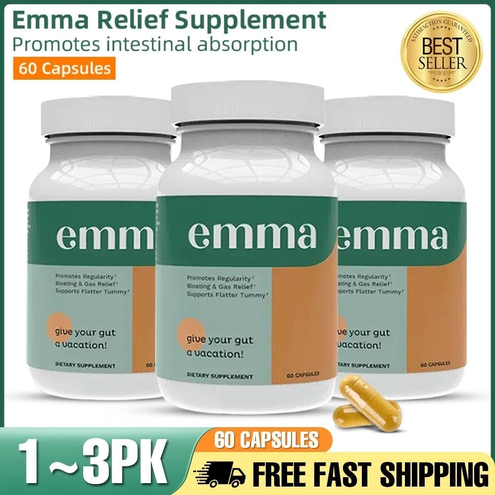 1-3Pack EMMA Supplement Gut Health Gas and Bloating Relief Constipation Detox Fit And Glow