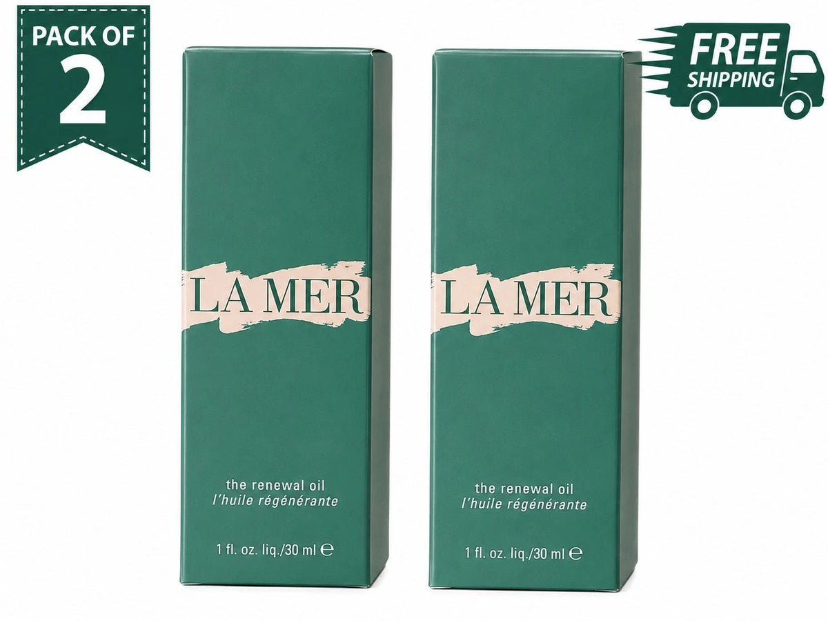 La Mer The Renewal Oil 1 oz 30ml Pack of 2 Hydrating Facial Skin Care Fit And Glow