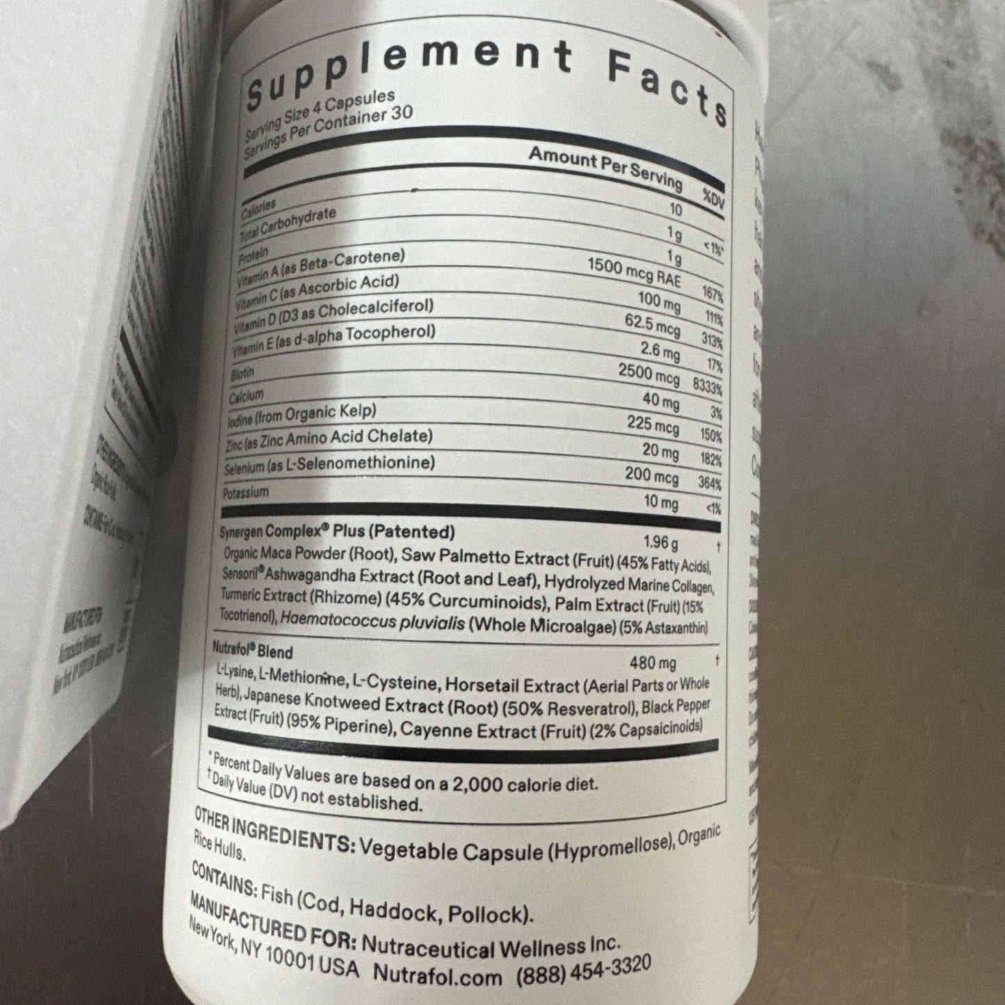 NUTRAFOL "Women's Balance" Hair Growth Supplements (120 Pills)