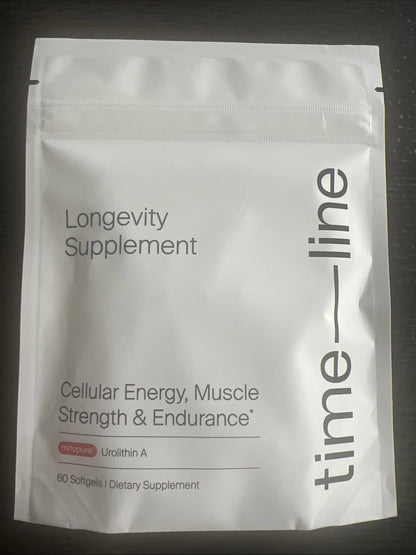 Time-Line Longevity Supplement Mitopure Urolithin A 60 Softgels Exp 2/2027 New! Fit And Glow