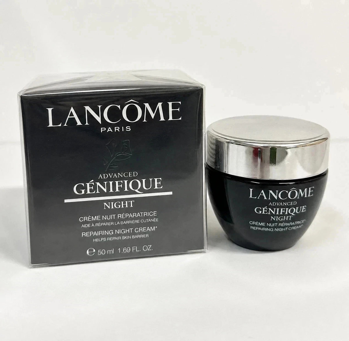 Lancome Advanced Genifique Repairing Night Cream - 1.7 oz / 50mL NEW Sealed Fit And Glow
