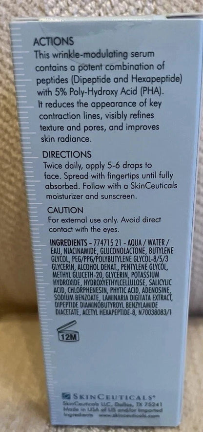 NEW Skinceuticals P-Tiox Wrinkle Modulating Peptide Serum FullSize 1 Oz
