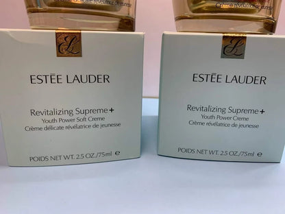 2 pack Estee Lauder Revitalizing Supreme+ Youth Power Cream Face Creme 2.5oz 75ml NIB Fit And Glow