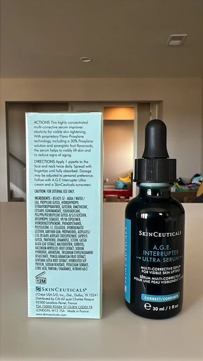 SkinCeuticals A.G.E. Interrupter Ultra Serum Full Size 1 oz NEW Sealed Fit And Glow