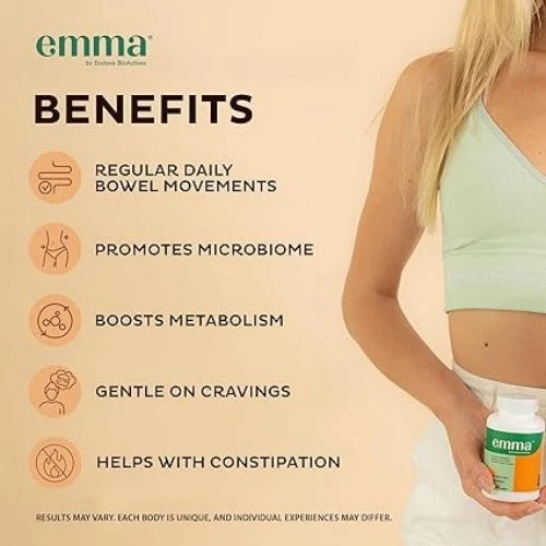 Emma Gut Health Doctors Endorsed Supplement 60 Capsules -Relief from Gas