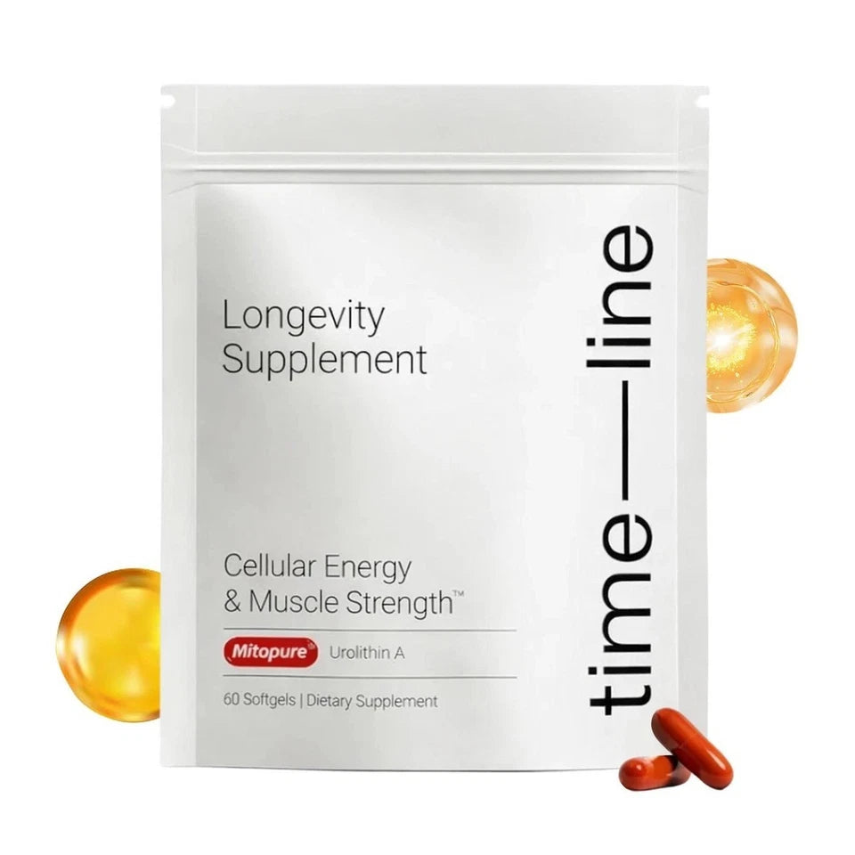 Pack of 2 Time-Line Longevity Supplement Mitopure Urolithin A 60 Softgels New Fit And Glow