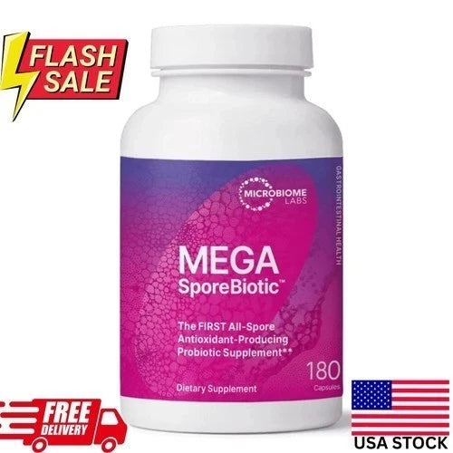 Mega Sporebiotic 180 Softgels Spore advanced Probiotic Supports Gut Health Diges Fit And Glow